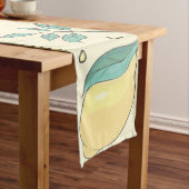 Modern Lemon Citrus Summer yellow Personalised T Lange Tafelloper (Voorbeeld)