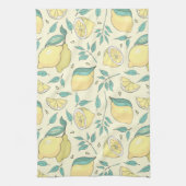 Modern Lemon Citrus Summer yellow Personalized Ap Theedoek (Verticaal)