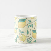 Modern Lemon Citrus Summer yellow Personalized Koffiemok (Center)