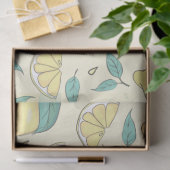 Modern Lemon Citrus Summer yellow Personalized Tissuepapier (Geschenk)