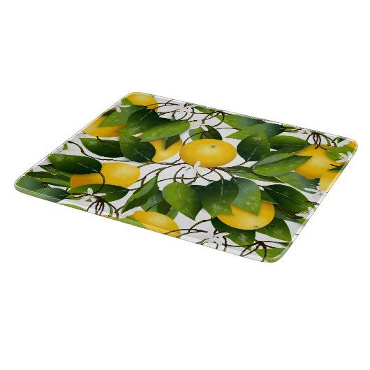 Modern Lemon Fruit Pattern Snijplank (Hoek)