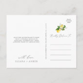 Modern Lemon Garden Dank u Briefkaart (Achterkant)