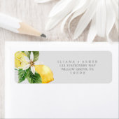 Modern Lemon Garden | Grijs label retouradres (Insitu)