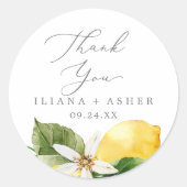 Modern Lemon Garden Hartelijk dank voor Sticker (Voorkant)