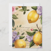 Modern Lemon Garden Vrijgezellenfeest Kaart (Achterkant)