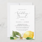 Modern Lemon Garden Wedding Brunch Kaart (Voorkant)