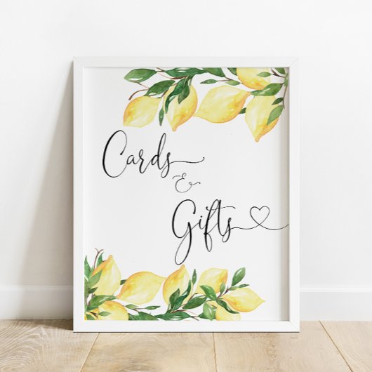 Modern Lemon Kaarten en Cadeaus Bord Poster