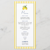 Modern Lemon Main squeeze Vrijgezellenfeest Menu (Voorkant)