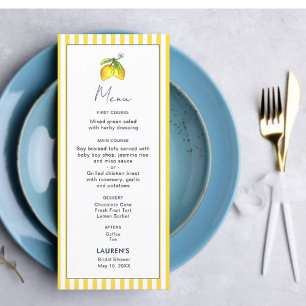 Modern Lemon Main squeeze Vrijgezellenfeest Menu