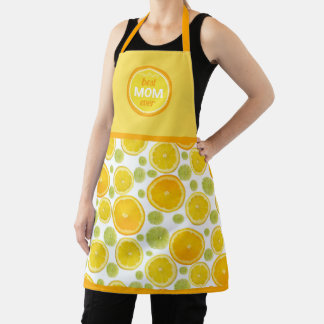 Modern Lemon patroon gepersonaliseerd Schort