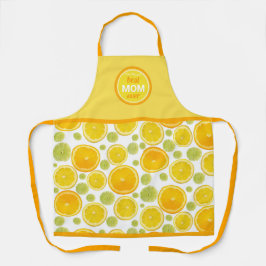 Modern Lemon patroon gepersonaliseerd Schort