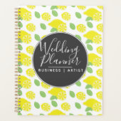 Modern Lemon Pattern Yellow Wedding Planner (Voorkant)