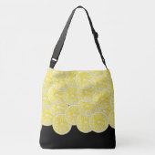 Modern Lemon Slices Waterverf Pattern Crossbody Tas (Achterkant)