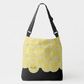 Modern Lemon Slices Waterverf Pattern Crossbody Tas (Voorkant)