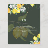 Modern Lemon Tree Wedding Invite Elegant (Achterkant)
