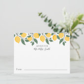 Modern Lemons and Leaves Advice for Mr en Mrs. Bedankkaart (Staand voorkant)