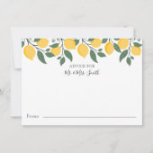 Modern Lemons and Leaves Advice for Mr en Mrs. Bedankkaart (Voorkant)