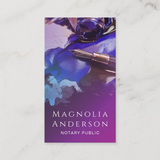 Modern Leng Signing Agent Pen Visitekaartje (Voorkant)