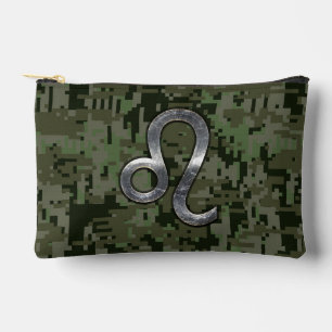 Modern Leo Zodiac Sign on Green Digital Camo Etui