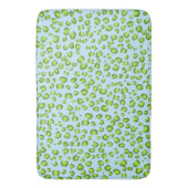 Modern leopard Animal Print Pattern Green Blue Badmat (Voorkant Verticaal)
