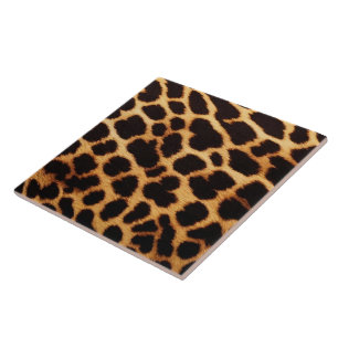 Modern Leopard Cat Animal Print Collectie Tegeltje