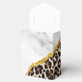 Modern Leopard Gold Agate Geode Monogram Favor Box Bedankdoosjes (Geopend)