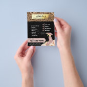 Modern Leopard House Cleaning & Maid Service Flyer (Hand)
