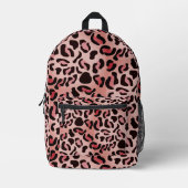 Modern Leopard Pattern Animal Bedrukte Rugzak (Voorkant)