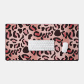 Modern Leopard Pattern Animal Bureaumat (Keyboard & Muis)
