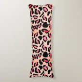 Modern Leopard Pattern Animal Print Lichaamskussen (Voorkant Verticaal)
