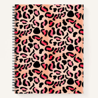 Modern Leopard Pattern Animal Print Notitieboek