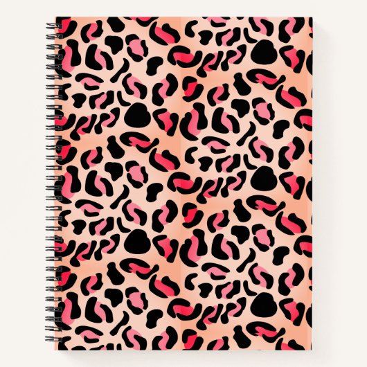 Modern Leopard Pattern Animal Print Notitieboek (Voorkant)