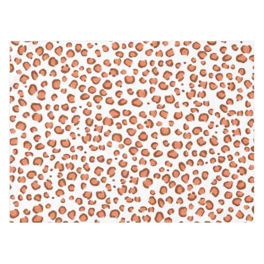 Modern leopard Pattern Animal Print Red Tafelkleed (Voorkant (Horizontaal))