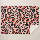 Modern Leopard Pattern Animal Print Sherpa Deken (Voorkant (horizontaal))