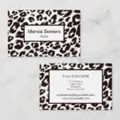Modern Leopard Pattern Elegant Visitekaartje (Voorkant / Achterkant)