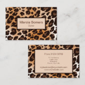 Modern Leopard Pattern Elegant Visitekaartje (Voorkant / Achterkant)