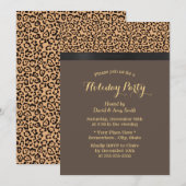 Modern Leopard Print Holiday Kaart (Voorkant / Achterkant)