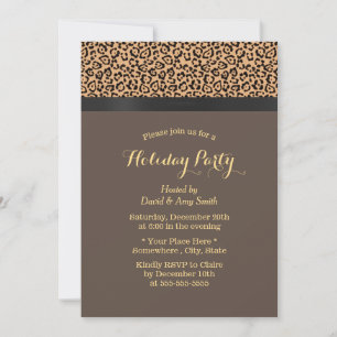 Modern Leopard Print Holiday Kaart