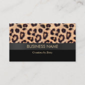 Modern Leopard Print Jewelry Designer Visitekaartje (Voorkant)