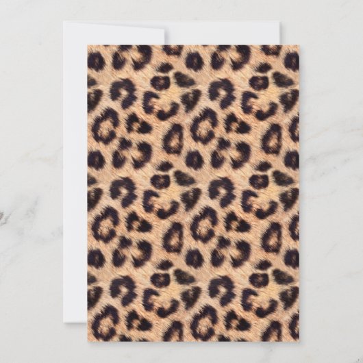 Modern Leopard Print & Ruby Pareltjes Retirement P Kaart (Achterkant)