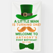 Modern Leprechaun St. Patrick's Any Age Birthday Spandoek (Verticaal)