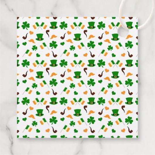 Modern Leprechaun St. Patrick's Day Baby shower Bedankjes Labels (Achterkant)