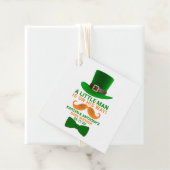 Modern Leprechaun St. Patrick's Day Baby shower Bedankjes Labels (In situ)