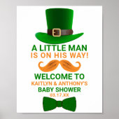 Modern Leprechaun St. Patrick's Day Baby shower Poster (Voorkant)
