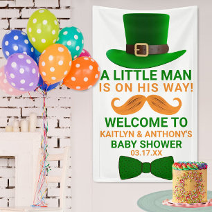 Modern Leprechaun St. Patrick's Day Baby shower Spandoek