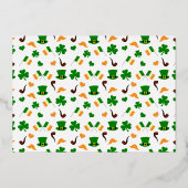 Modern Leprechaun St. Patrick's Day Real Folie Uitnodiging (Achterkant)