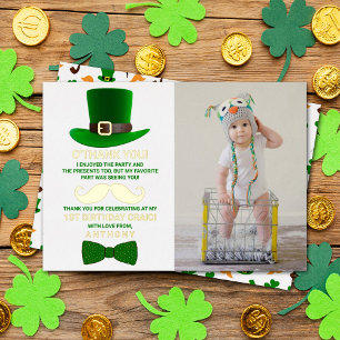 Modern Leprechaun St. Patrick's Day Real Folie Uitnodiging