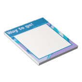 Modern Leraar Blauw Paarse Gestreept Modern Notitieblok (Schuin)