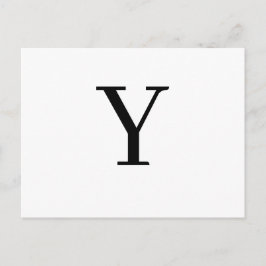 Modern Letter Minimalist Initial Design Briefkaart