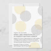 Modern Letterpress Style Circle Weddenschap Kaart (Voorkant)